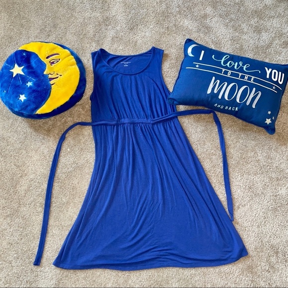 Royal blue, cool and comfy Maternity Dress - Picture 1 of 5